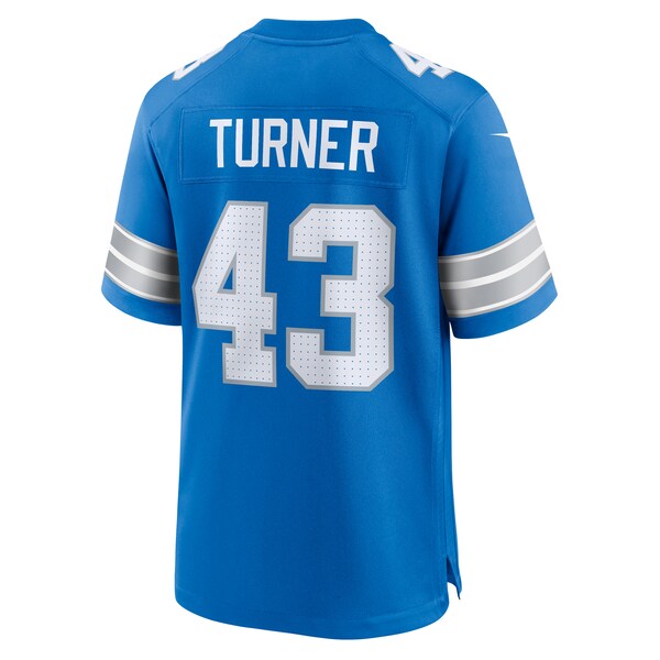 James Turner Detroit Lions Nike Game Jersey - Blue - Image 3