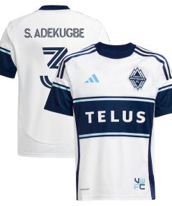 Samuel Adekugbe Vancouver Whitecaps FC adidas Youth 2025 The Peak Replica Player Jersey - White