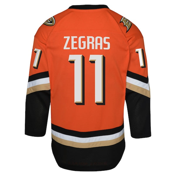 Trevor Zegras Anaheim Ducks Youth Replica Player Jersey - Orange - Image 3