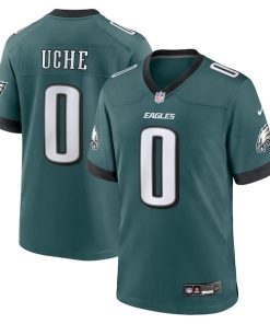Josh Uche Philadelphia Eagles Nike Team Game Jersey - Midnight Green