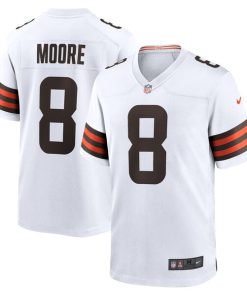 Alternative view of Elijah Moore Cleveland Browns Nike Team Game Jersey -  White/Brown