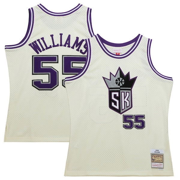 Jason Williams Sacramento Kings Chainstitch Swingman Jersey - Cream