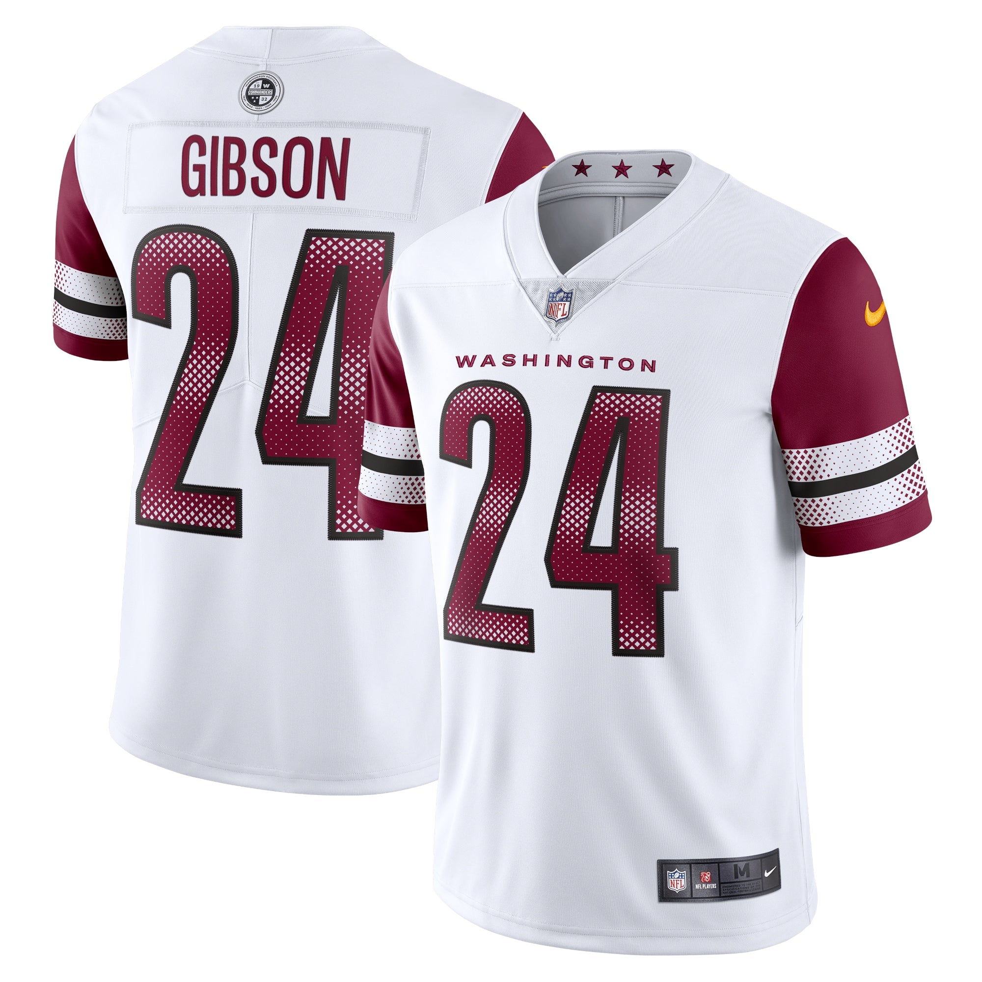 Antonio Gibson Washington Commanders Nike Alternate Vapor Limited Jersey - Black/Burgundy/White - Image 6