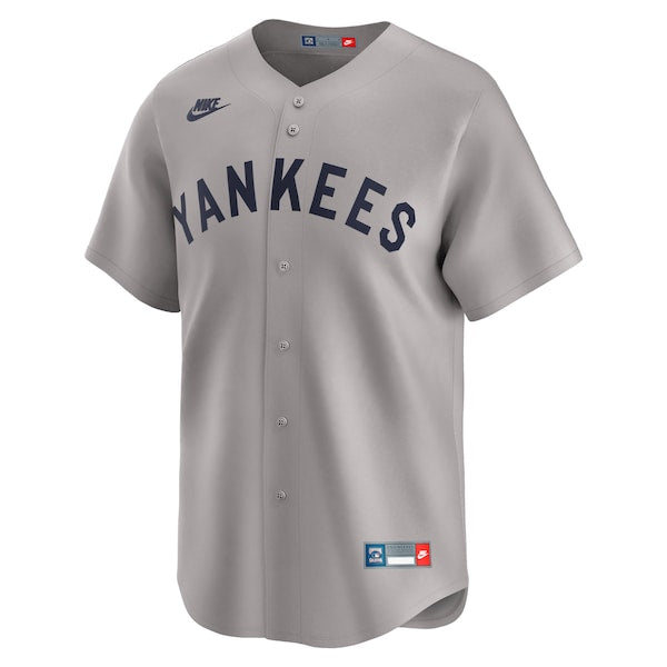 New York Yankees Nike Throwback Cooperstown Collection Limited Jersey - Gray - Image 2