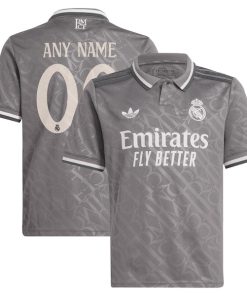 Los Merengues adidas Originals Youth 2024/25 Third Replica Custom Jersey - Charcoal