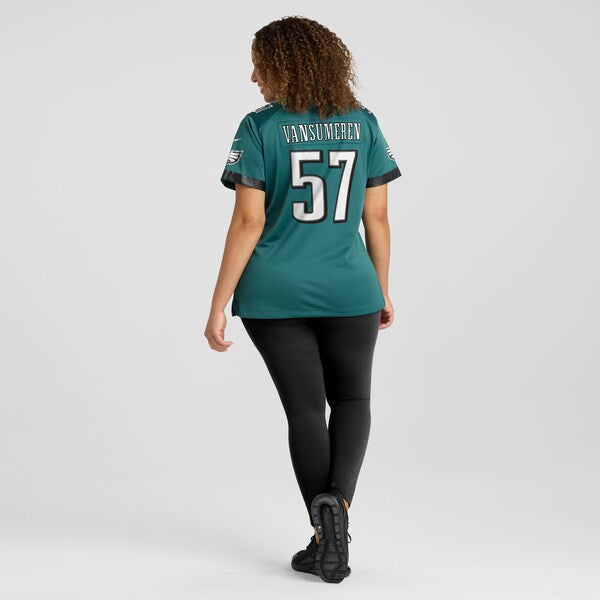 Ben VanSumeren Philadelphia Eagles Nike Women's Team Game Jersey - Midnight Green - Image 6