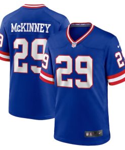 Alternative view of Xavier McKinney New York Giants Nike Classic Player Game Jersey - Royal/White