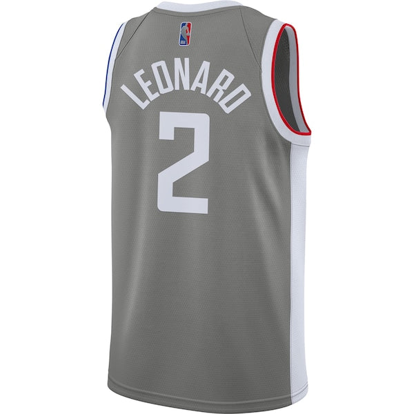 Kawhi Leonard LA Clippers Nike 2020/21 Swingman Player Jersey Gray - Earned Edition - Image 3