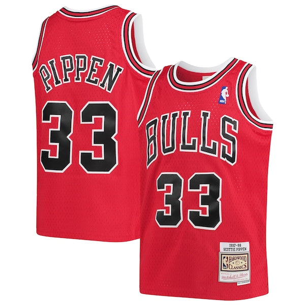 Scottie Pippen Chicago Bulls Youth 1997-98 Hardwood Classics Swingman Jersey - Red/White/Black - Image 2