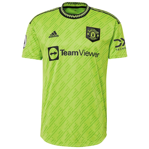 Harry Maguire Manchester United adidas 2022/23 Third Authentic Player Jersey - Neon Green - Image 2