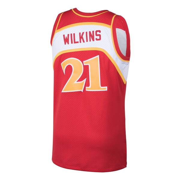Dominique Wilkins Atlanta Hawks 1986/87 Hardwood Classics Swingman Jersey - Red - Image 3
