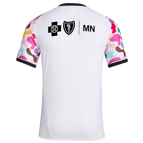 Minnesota United FC adidas 2024 Pride Pre-Match Top - White - Image 2
