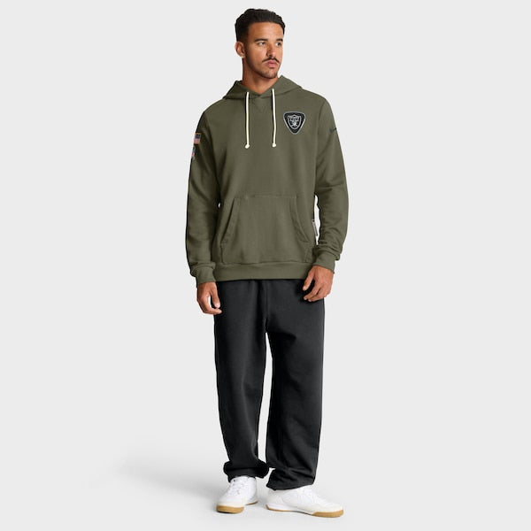 Las Vegas Raiders Nike 2025 Salute to Service Sideline Standard Issue Dri-FIT Hoodie - Olive - Image 3
