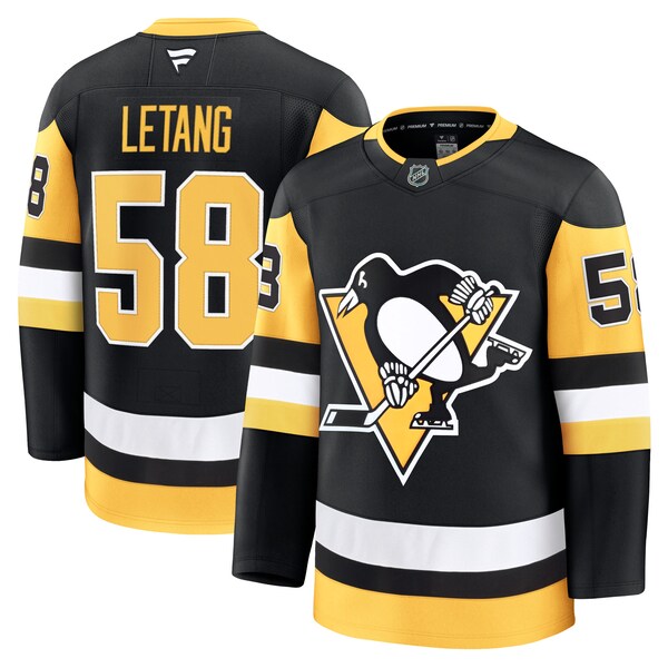 Kris Letang Pittsburgh Penguins Home Premium Jersey - Black - Image 2