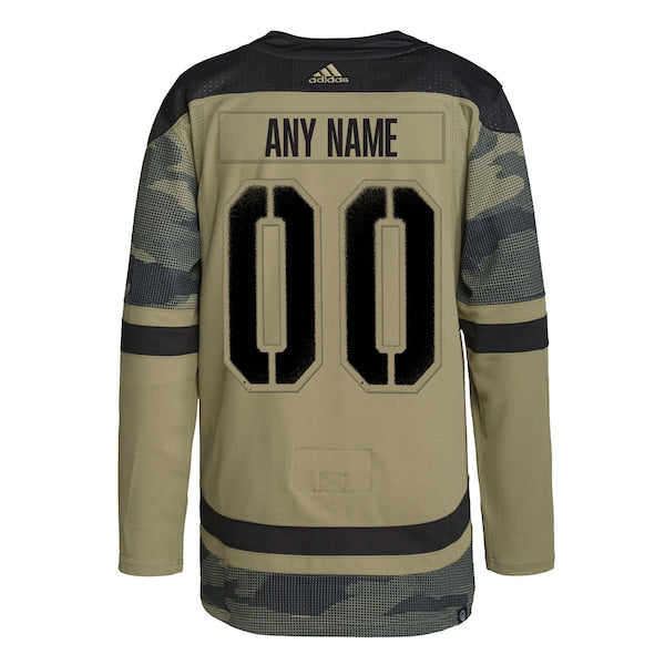 Edmonton Oilers adidas Logo Military Appreciation Team Authentic Custom Practice Jersey - Camo - Image 3