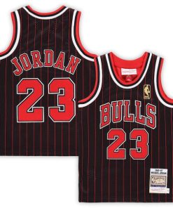 Alternative view of Michael Jordan Chicago Bulls Toddler 1996/97 Hardwood Classics Authentic Jersey - Black/Red/White