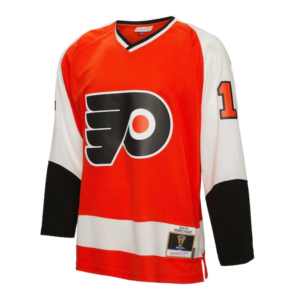 Bernie Parent Philadelphia Flyers 1974/75 Blue Line Player Jersey - Orange - Image 2