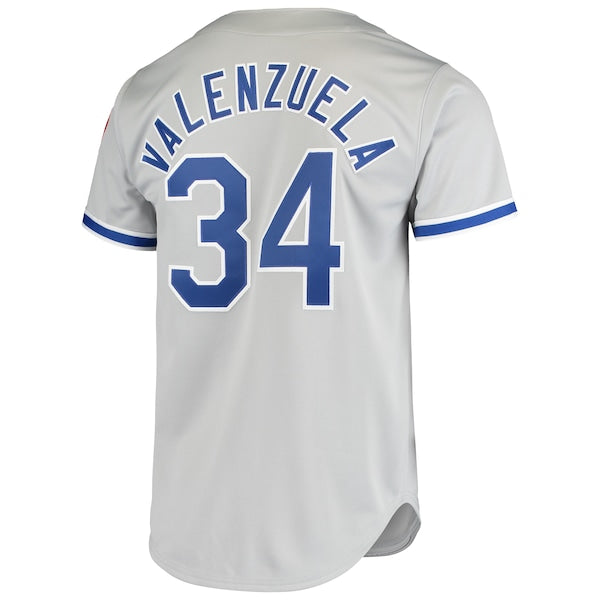 Fernando Valenzuela Los Angeles Dodgers Road 1981 Cooperstown Collection Authentic Jersey - Gray - Image 3