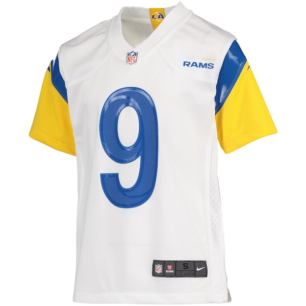 Matthew Stafford Los Angeles Rams Nike Youth Game Jersey - White/Cream/Royal - Image 3