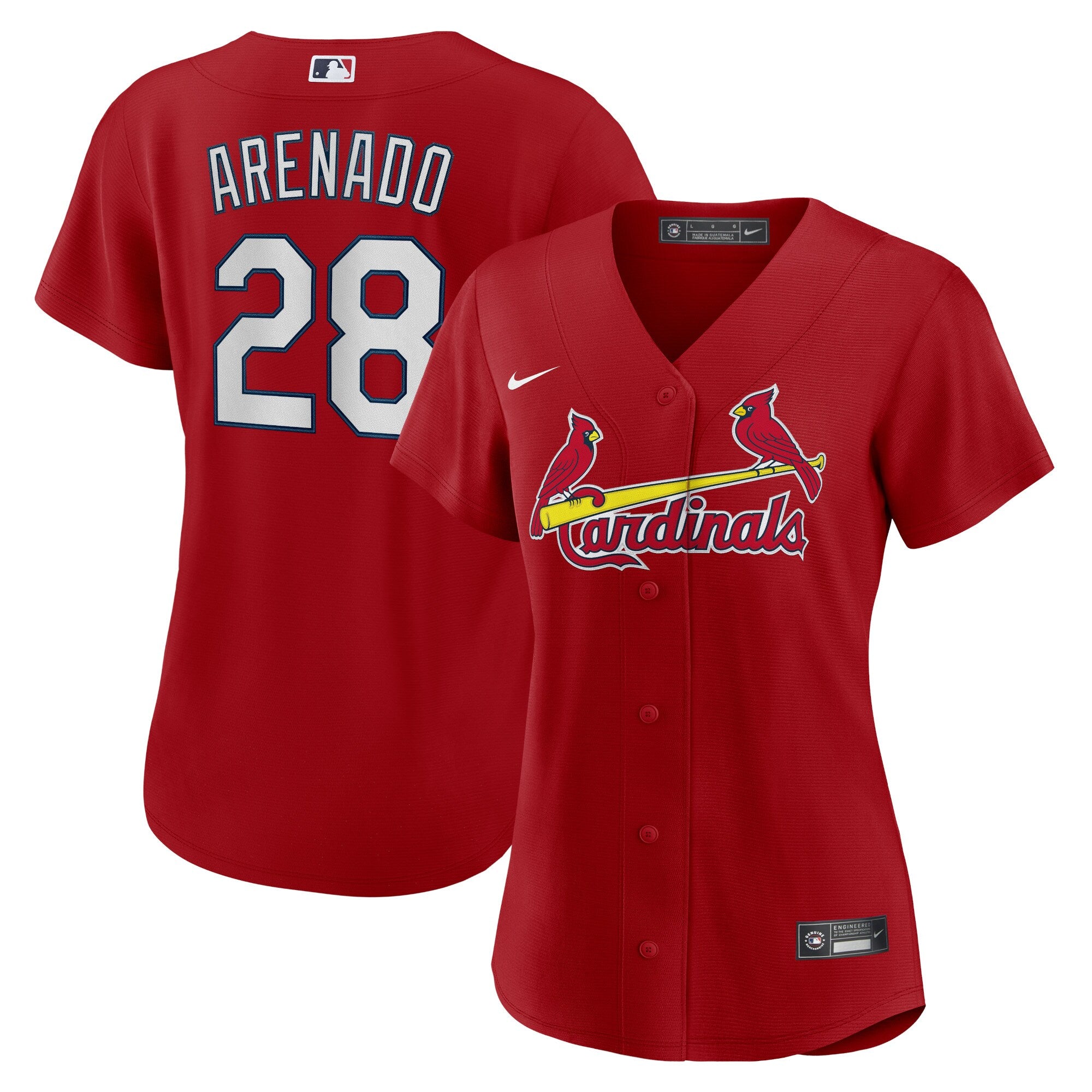 Nolan Arenado St. Louis Cardinals Nike Women's Home Official Replica Player Jersey - White/Cream/Red - Image 8