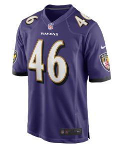 Alternative view of Nick Moore Baltimore Ravens Nike Game Jersey - Purple