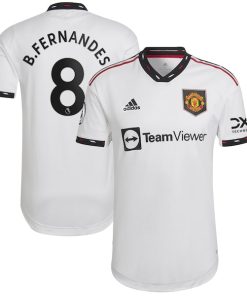 Bruno Fernandes Manchester United adidas 2022/23 Away Authentic Player Jersey - White