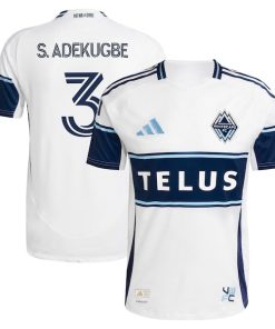 Samuel Adekugbe Vancouver Whitecaps FC adidas 2025 The Peak Authentic Player Jersey - White