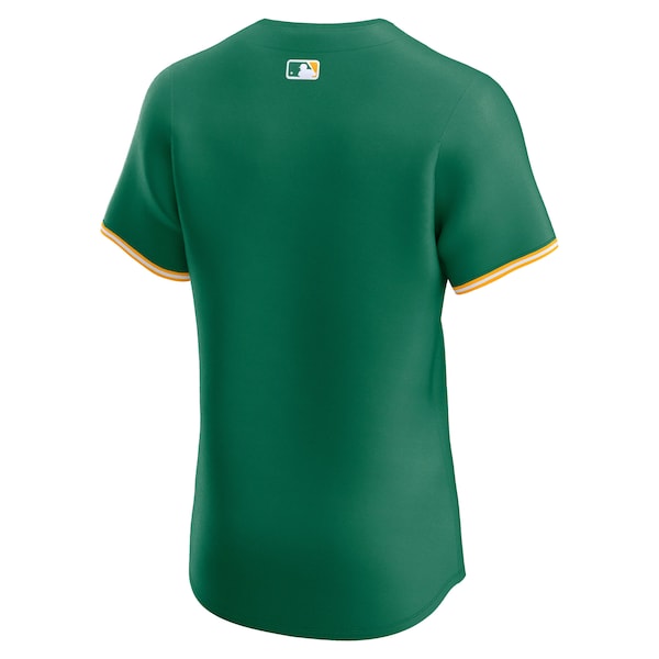 Athletics Nike Alternate Elite Jersey - Kelly Green/Gold/White - Image 4