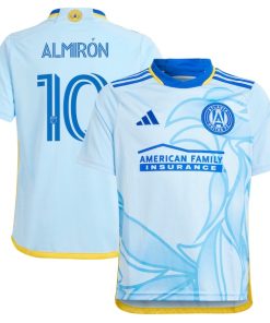 Miguel Almiron Atlanta United FC adidas Youth 2024 The Resurgens Kit Replica Player Jersey - Light Blue