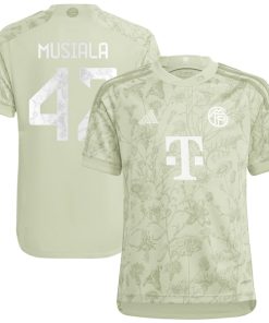 Jamal Musiala Bayern Munich adidas Youth 2023/24 Oktoberfest Replica Player Jersey - Green/White