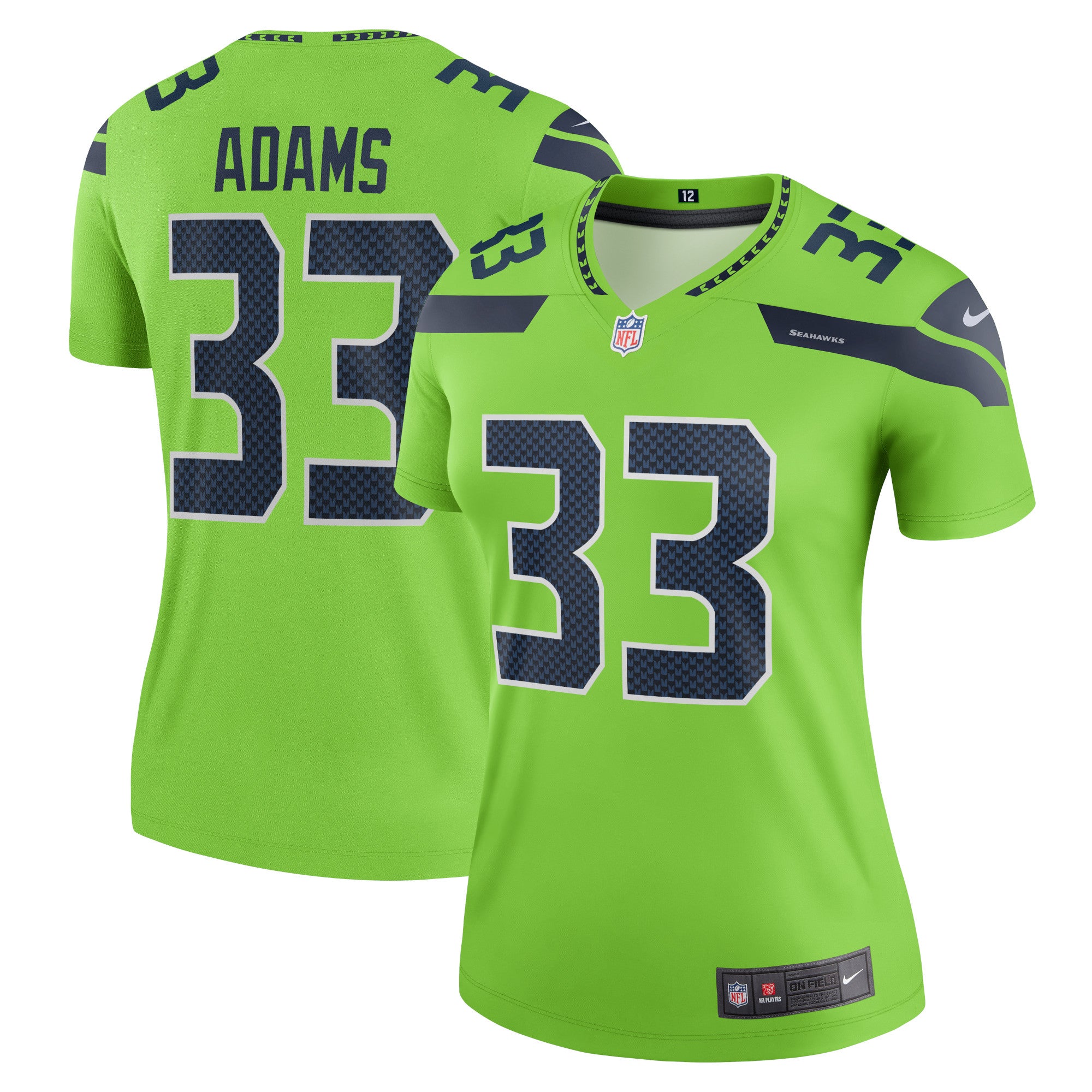 Jamal Adams Seattle Seahawks Nike Women's Legend Jersey - College Navy/Neon Green - Image 8