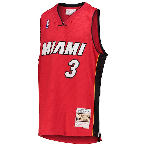 Dwyane Wade Miami Heat Youth 2005/06 Hardwood Classics Swingman Jersey - Red - Image 2