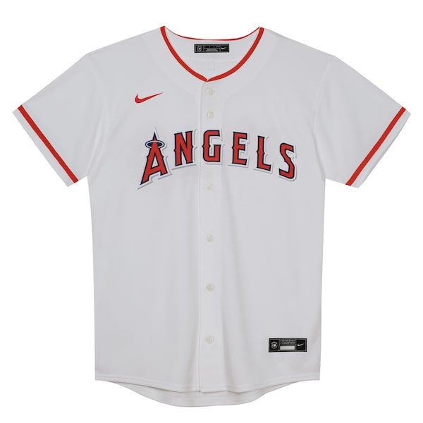 Mike Trout Los Angeles Angels Nike Preschool Home Replica Player Jersey - White - Image 2