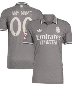 Los Merengues adidas Originals 2024/25 Third Authentic Custom Jersey - Charcoal