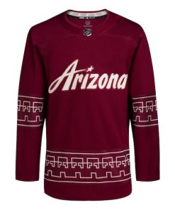 Alternative view of Arizona Coyotes adidas Alternate 2022/23 Primegreen Authentic Jersey - Garnet