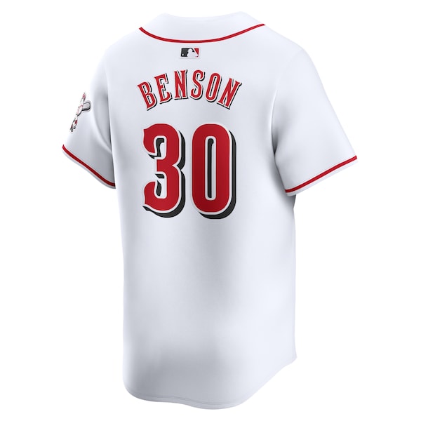 Will Benson Cincinnati Reds Nike Home Limited Player Jersey - White - Image 3