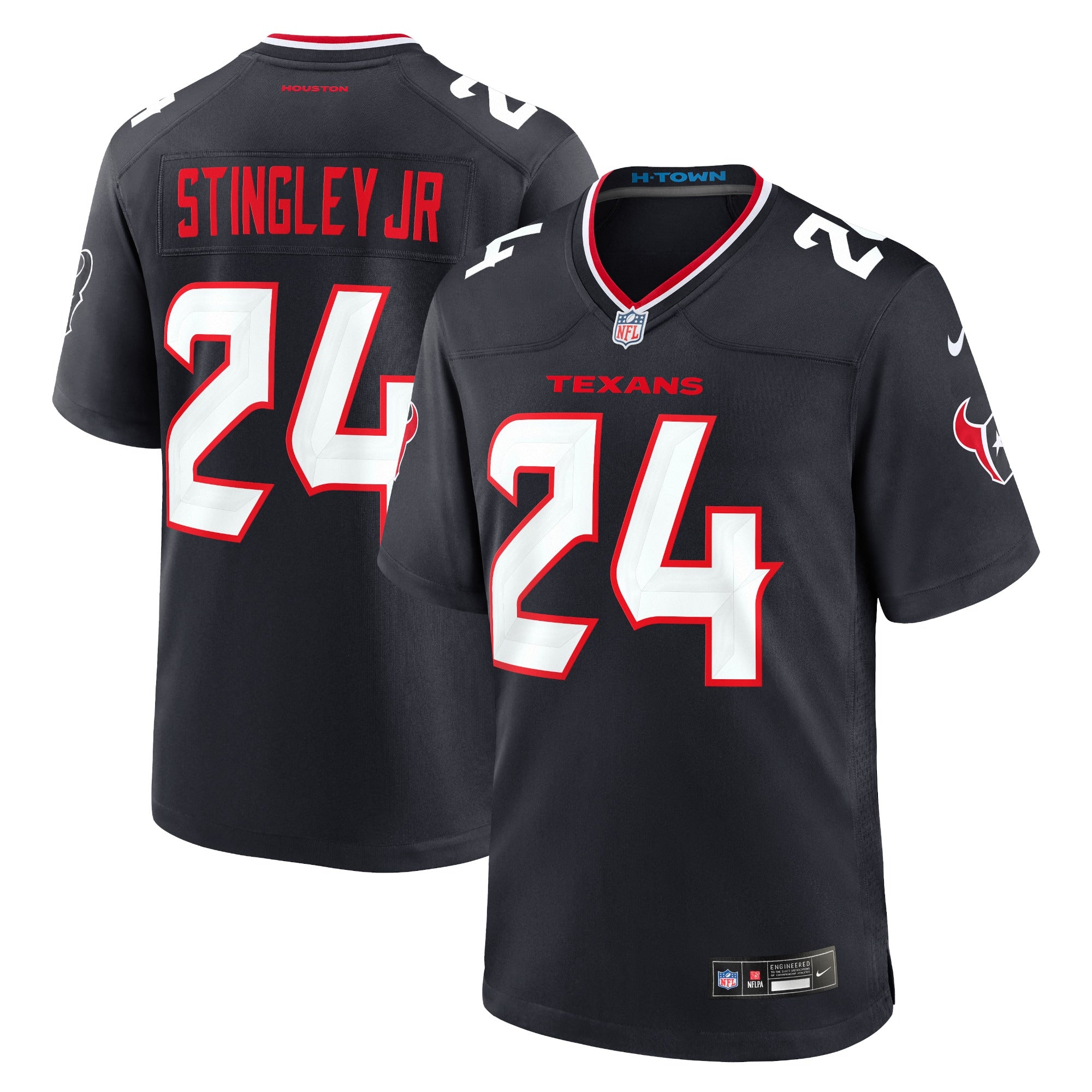 Derek Stingley Jr. Houston Texans Nike Alternate Game Jersey - Red/Navy/White - Image 8