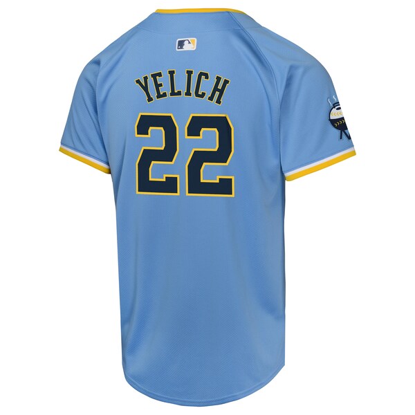 Christian Yelich Milwaukee Brewers Nike Youth City Connect Limited Player Jersey - Powder Blue - Image 3