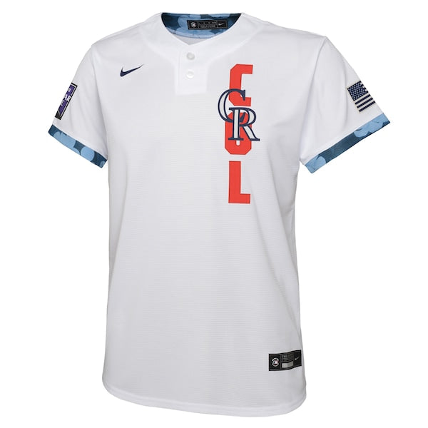 Colorado Rockies Nike Youth 2021 MLB All-Star Game Jersey - White - Image 2
