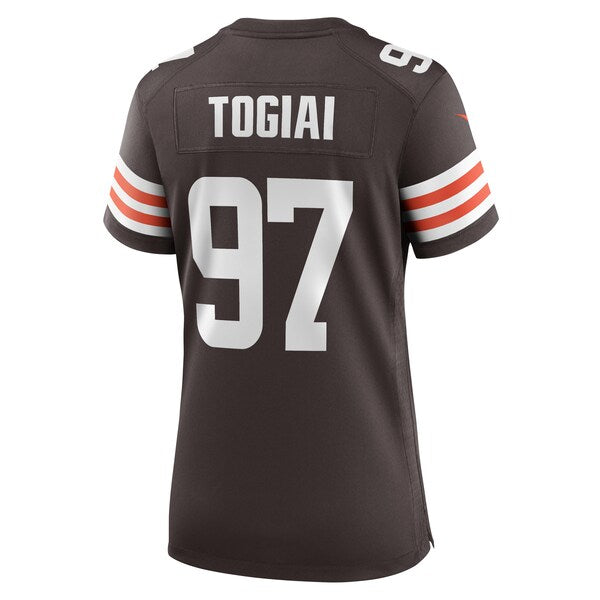 Tommy Togiai Cleveland Browns Nike Women's Game Jersey - Brown - Image 3