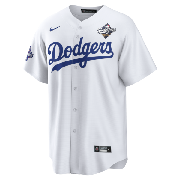 Teoscar Hern¨¢ndez Los Angeles Dodgers Nike Home 2025 World Series Champions Replica Jersey - White - Image 2