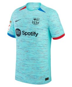 Alternative view of Barcelona Nike 2023/24 Third Custom Authentic Jersey - Aqua