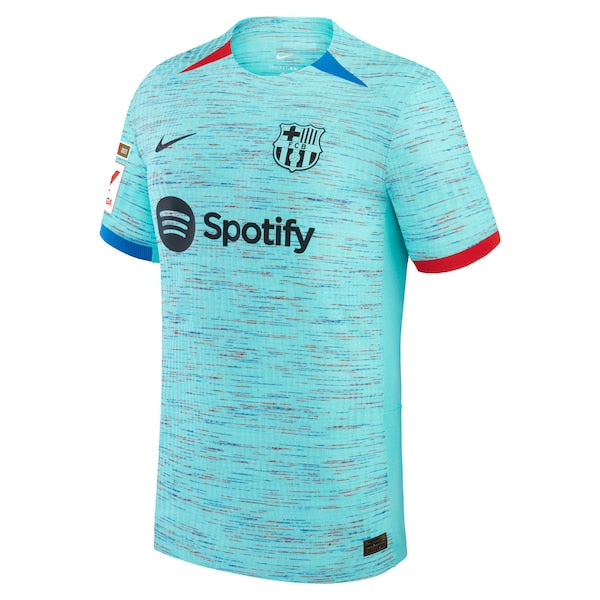 Barcelona Nike 2023/24 Third Custom Authentic Jersey - Aqua - Image 2