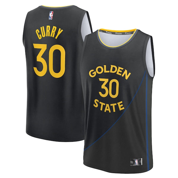 Stephen Curry Golden State Warriors Youth Fast Break Replica Player Jersey - Statement Edition - Black