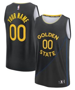 Golden State Warriors  Fast Break Custom Jersey - Statement Edition - Black