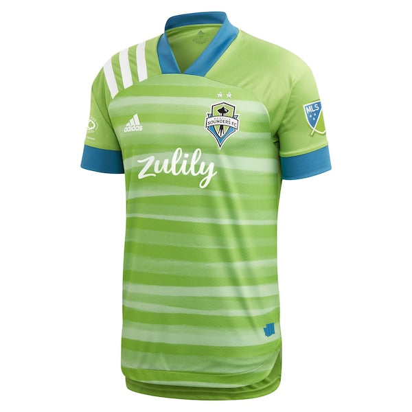 Seattle Sounders FC adidas 2021 Primary Authentic Custom Jersey - Green - Image 2