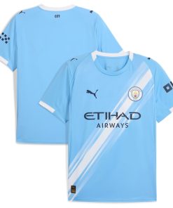 Manchester City Puma 2025/26 Home Replica Jersey - Sky Blue/Black
