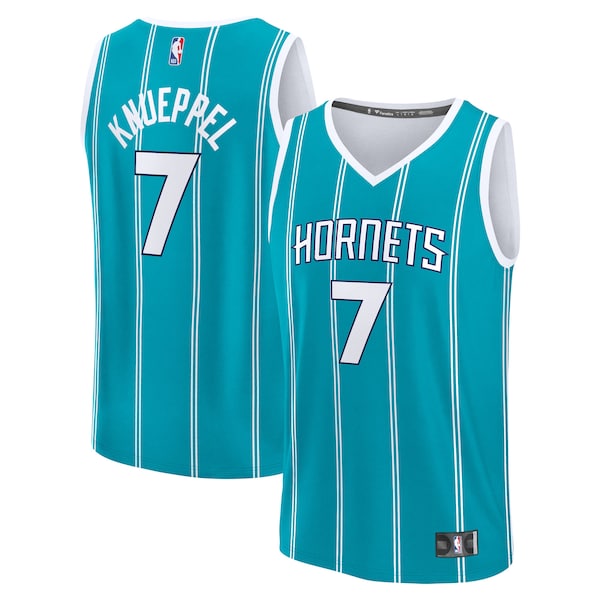 Kon Knueppel Charlotte Hornets Youth 2025 NBA Draft First Round Pick Fast Break Replica Jersey - Icon Edition - Teal