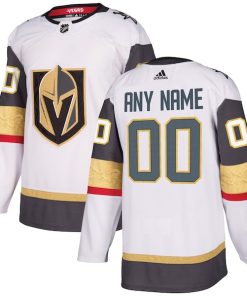 Vegas Golden Knights adidas Away Authentic Custom Jersey - White