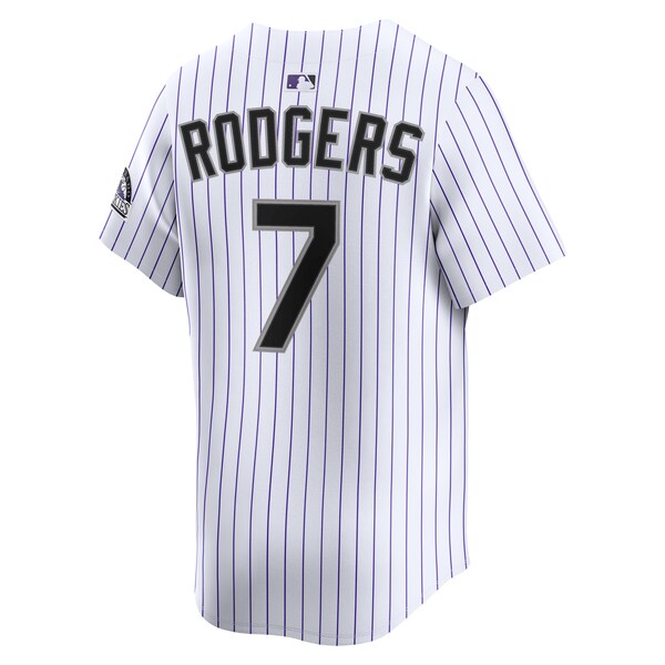 Brendan Rodgers Colorado Rockies Nike Home Limited Player Jersey - White - Image 3